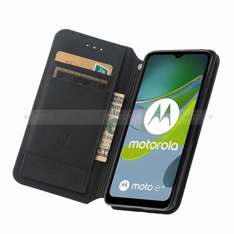 Motorola Moto E13用手帳型 レザーケース スタンド パターン カバー S02D モトローラ 