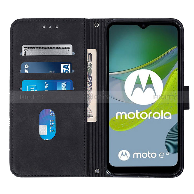 Motorola Moto E13用手帳型 レザーケース スタンド カバー YB4 モトローラ 