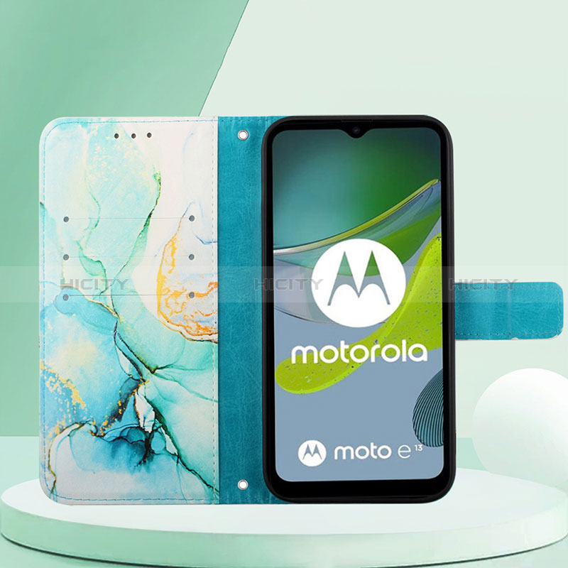 Motorola Moto E13用手帳型 レザーケース スタンド パターン カバー YB1 モトローラ 