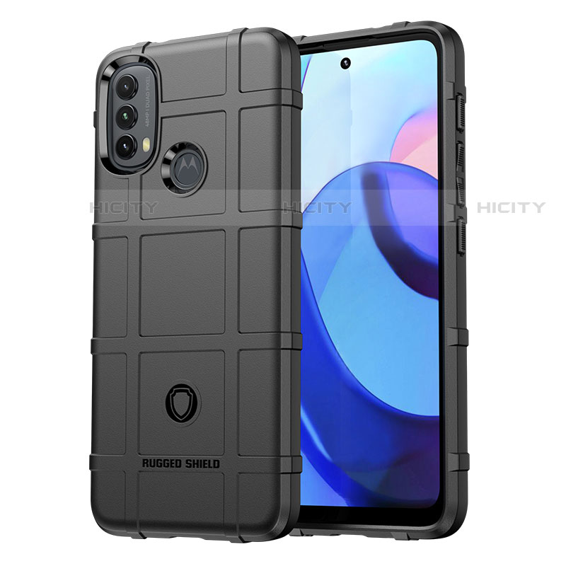 Motorola Moto E40用360度 フルカバー極薄ソフトケース シリコンケース 耐衝撃 全面保護 バンパー モトローラ ブラック