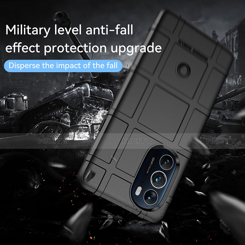Motorola Moto Edge 30 Pro 5G用360度 フルカバー極薄ソフトケース シリコンケース 耐衝撃 全面保護 バンパー モトローラ 