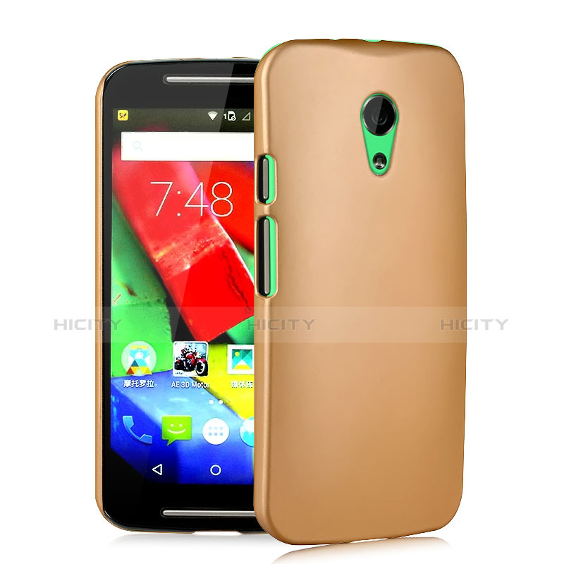 Motorola Moto G (2世代)用ハードケース プラスチック 質感もマット モトローラ ゴールド