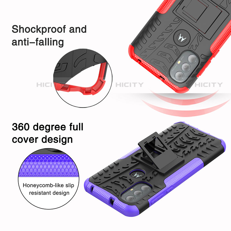 Motorola Moto G Power (2022)用ハイブリットバンパーケース スタンド プラスチック 兼シリコーン カバー A01 モトローラ 