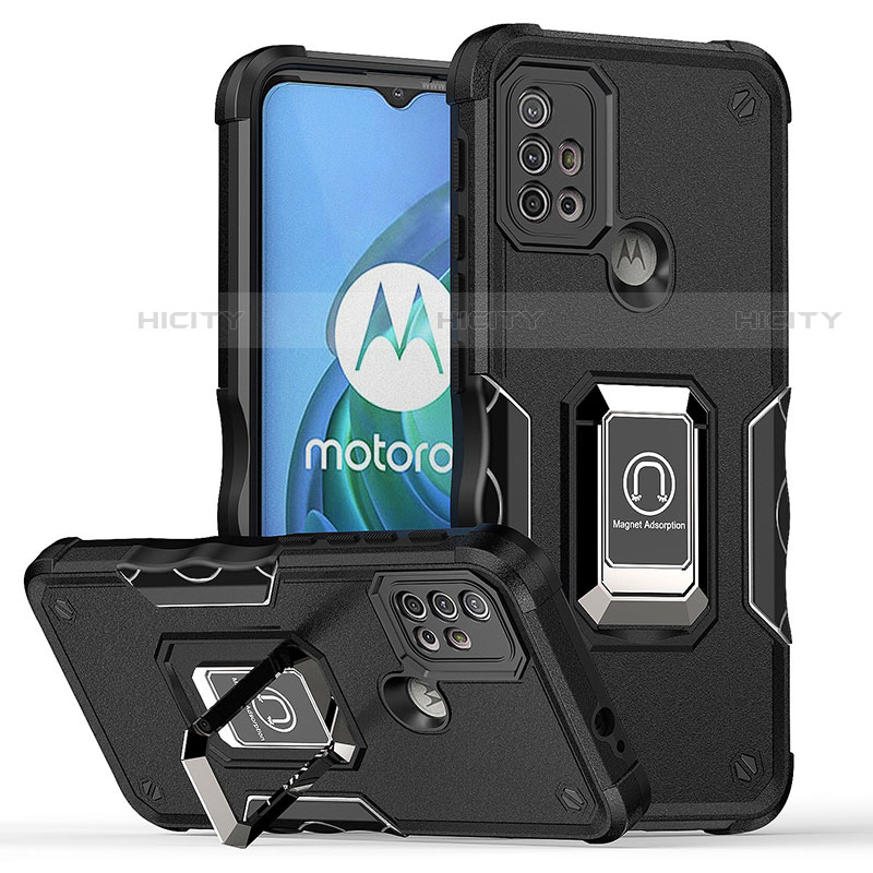 Motorola Moto G10用ハイブリットバンパーケース プラスチック アンド指輪 マグネット式 S05 モトローラ 