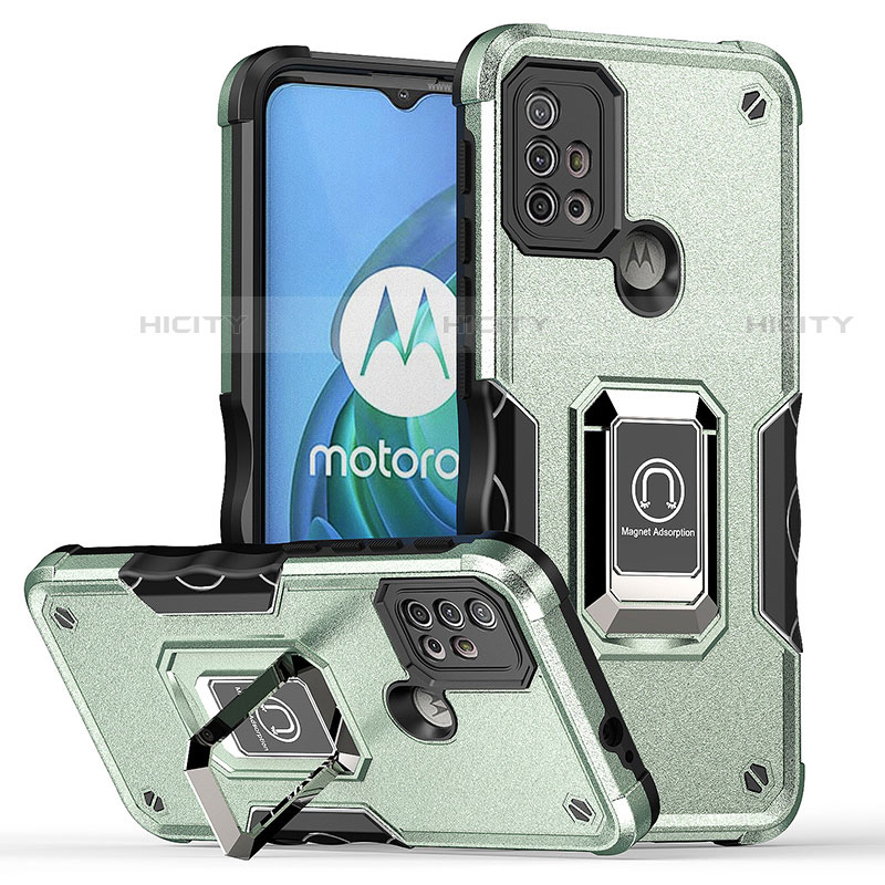 Motorola Moto G10用ハイブリットバンパーケース プラスチック アンド指輪 マグネット式 S05 モトローラ 