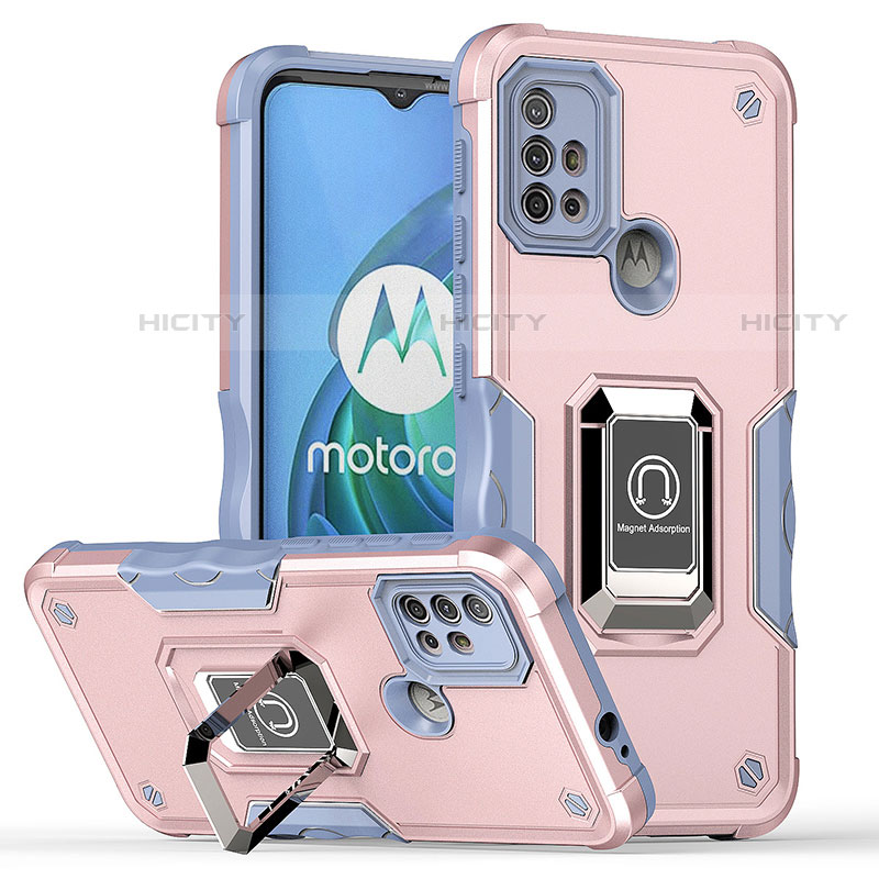 Motorola Moto G10用ハイブリットバンパーケース プラスチック アンド指輪 マグネット式 S05 モトローラ 