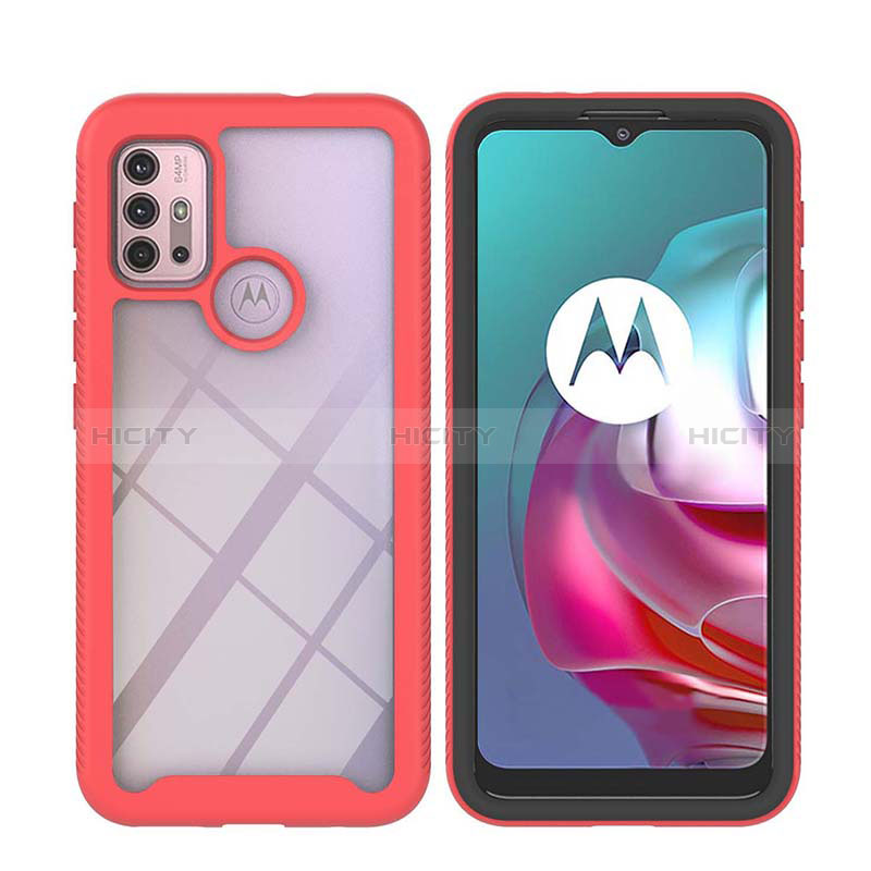 Motorola Moto G10用360度 フルカバー ハイブリットバンパーケース クリア透明 プラスチック カバー YB2 モトローラ 