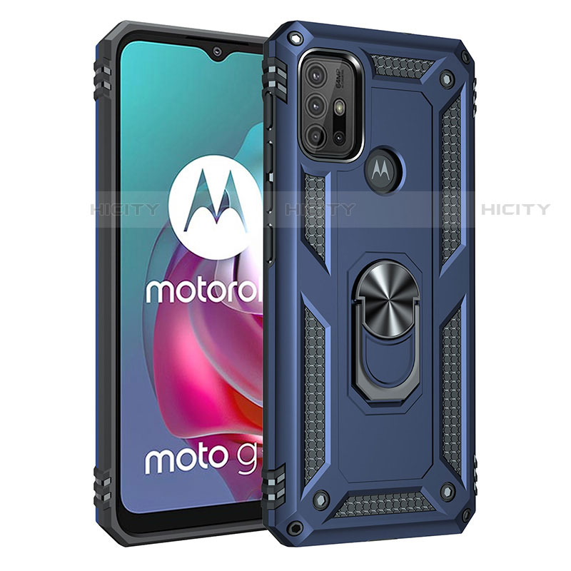 Motorola Moto G10 Power用ハイブリットバンパーケース プラスチック アンド指輪 マグネット式 モトローラ 