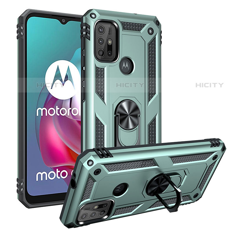 Motorola Moto G10 Power用ハイブリットバンパーケース プラスチック アンド指輪 マグネット式 S01 モトローラ 