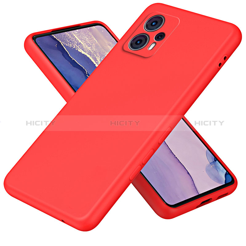 Motorola Moto G13用360度 フルカバー極薄ソフトケース シリコンケース 耐衝撃 全面保護 バンパー H01P モトローラ レッド