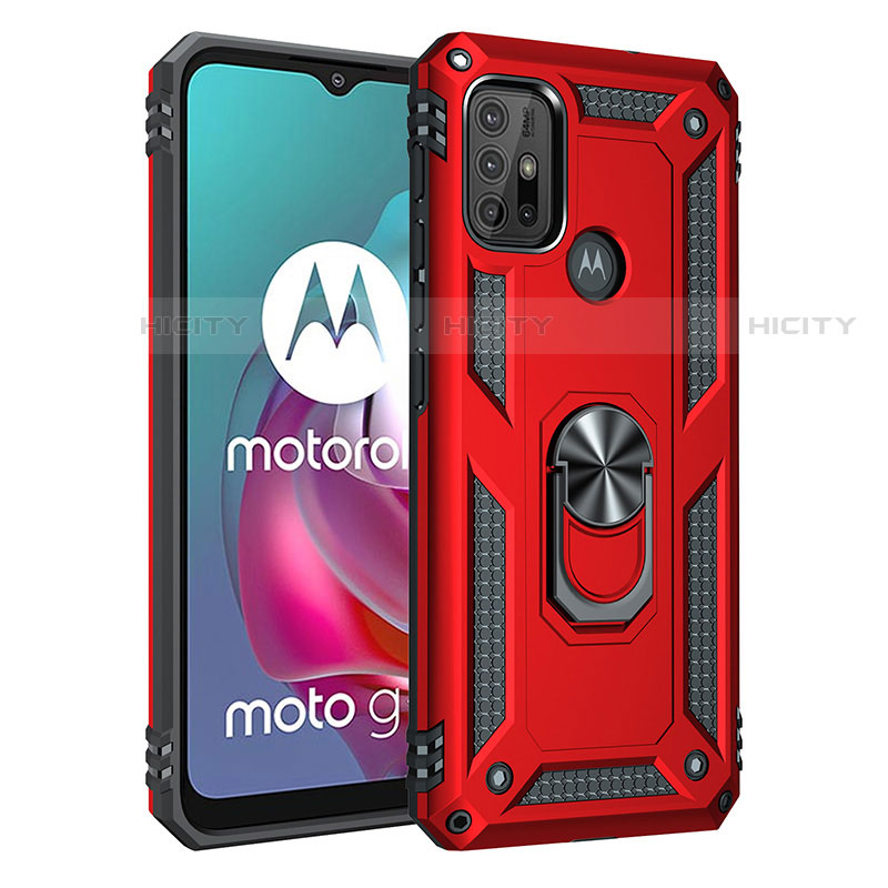 Motorola Moto G20用ハイブリットバンパーケース プラスチック アンド指輪 マグネット式 モトローラ 