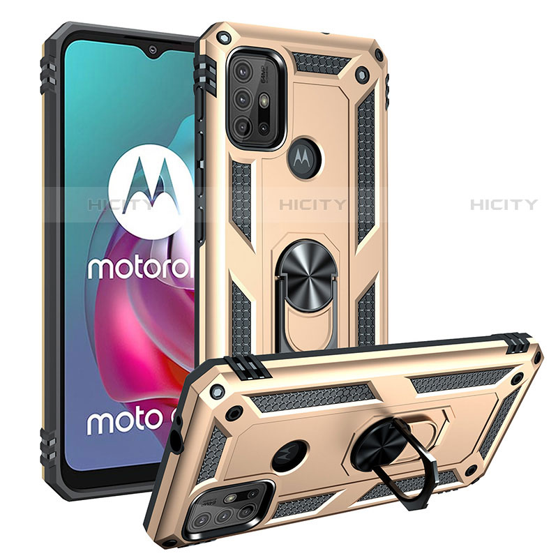 Motorola Moto G20用ハイブリットバンパーケース プラスチック アンド指輪 マグネット式 S01 モトローラ 