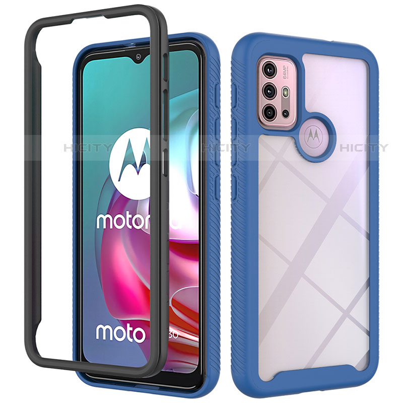 Motorola Moto G20用360度 フルカバー ハイブリットバンパーケース クリア透明 プラスチック カバー モトローラ 