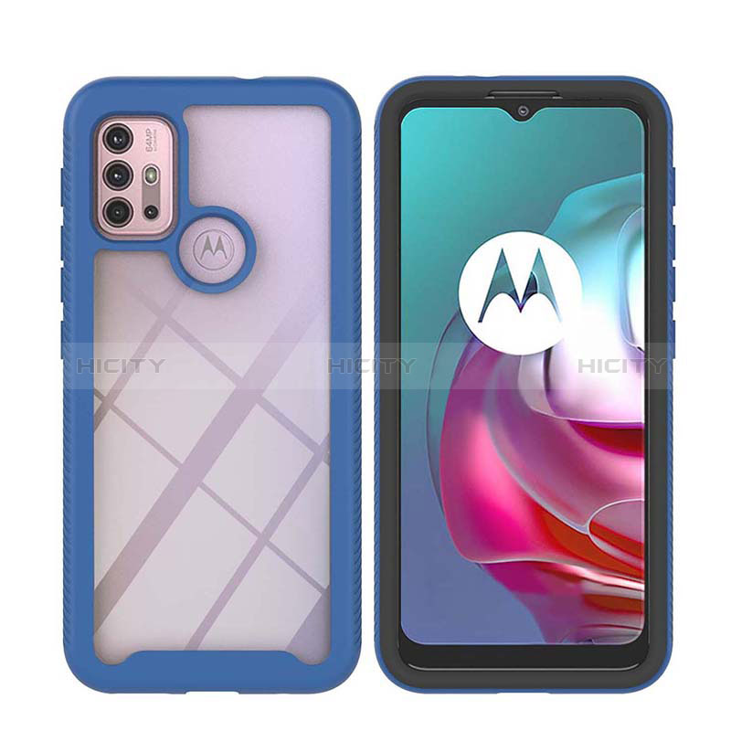 Motorola Moto G20用360度 フルカバー ハイブリットバンパーケース クリア透明 プラスチック カバー YB2 モトローラ 