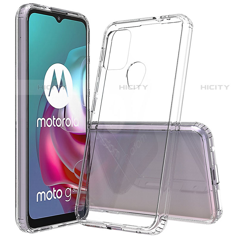 Motorola Moto G30用ハイブリットバンパーケース クリア透明 プラスチック カバー モトローラ クリア