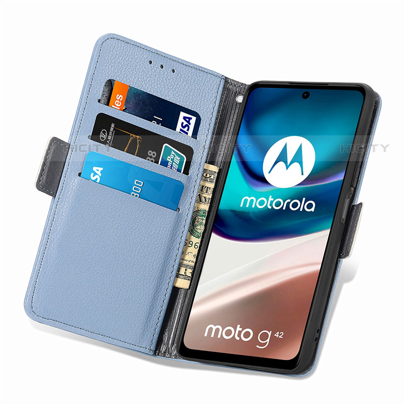 Motorola Moto G42用手帳型 レザーケース スタンド 花 カバー S02D モトローラ 