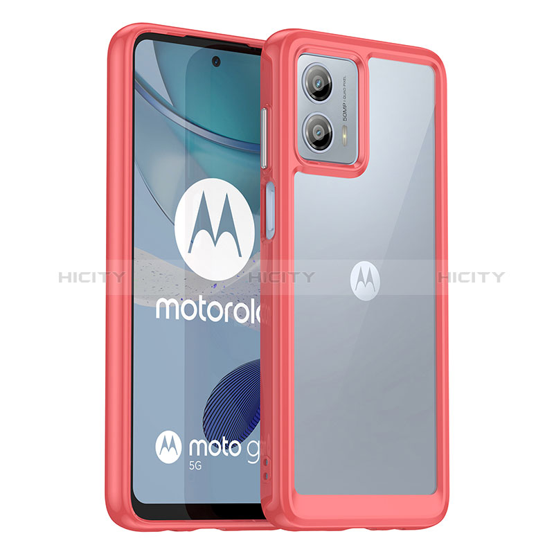 Motorola Moto G53 5G用ハイブリットバンパーケース クリア透明 プラスチック カバー J01S モトローラ 