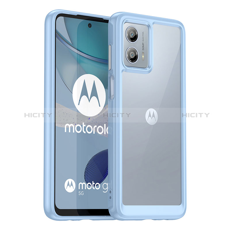 Motorola Moto G53 5G用ハイブリットバンパーケース クリア透明 プラスチック カバー J01S モトローラ 