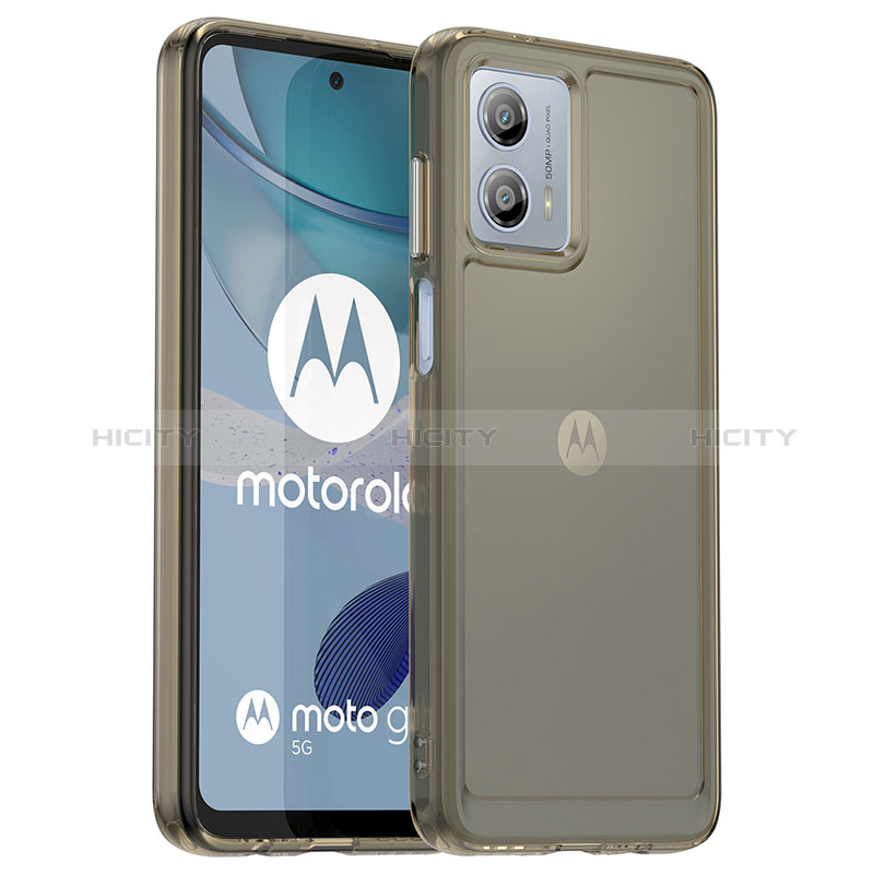 Motorola Moto G53 5G用ハイブリットバンパーケース クリア透明 プラスチック カバー J02S モトローラ 
