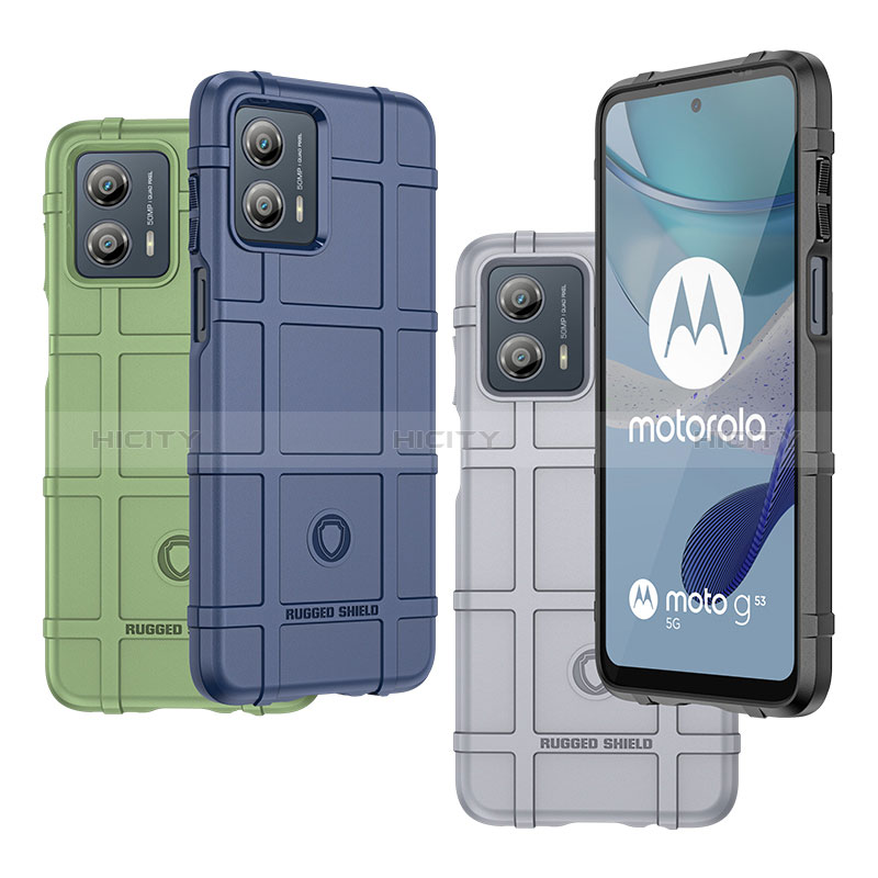 Motorola Moto G53 5G用360度 フルカバー極薄ソフトケース シリコンケース 耐衝撃 全面保護 バンパー J01S モトローラ 