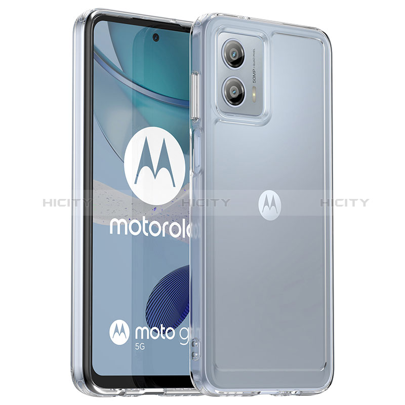 Motorola Moto G53j 5G用ハイブリットバンパーケース クリア透明 プラスチック カバー J02S モトローラ 