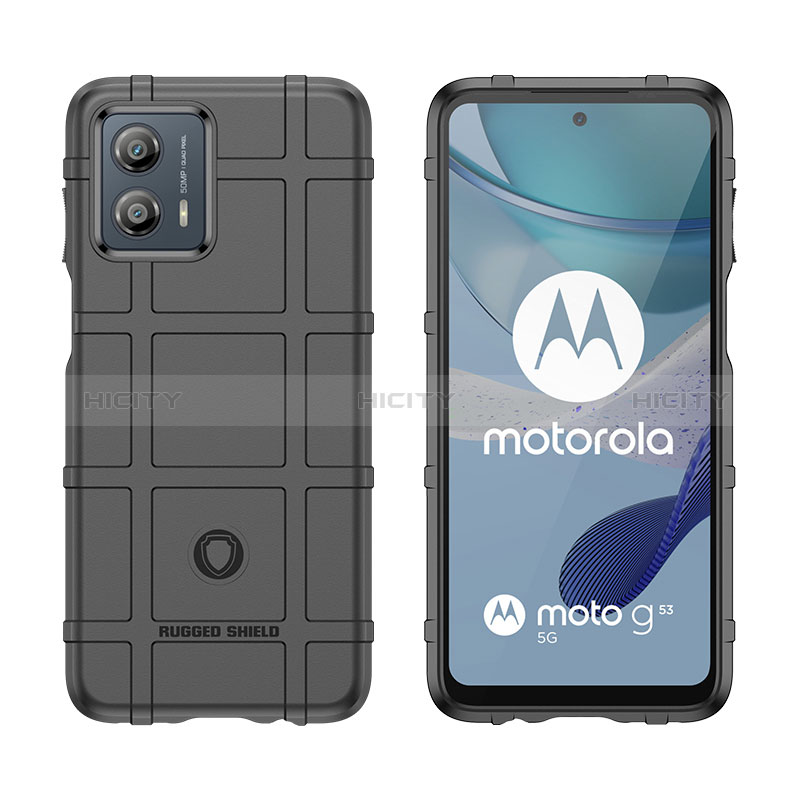 Motorola Moto G53j 5G用360度 フルカバー極薄ソフトケース シリコンケース 耐衝撃 全面保護 バンパー J01S モトローラ 