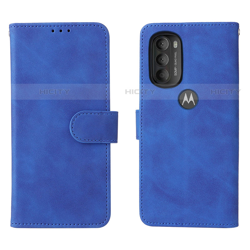 Motorola Moto G71 5G用手帳型 レザーケース スタンド カバー L01Z モトローラ ネイビー