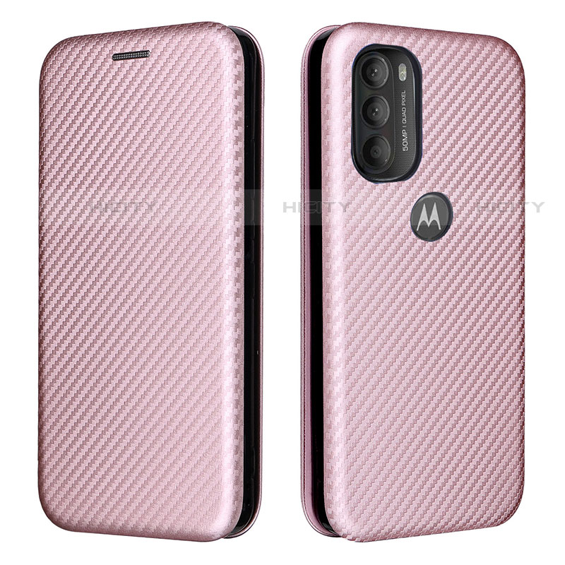 Motorola Moto G71 5G用手帳型 レザーケース スタンド カバー L02Z モトローラ ローズゴールド