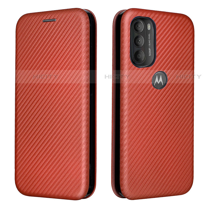 Motorola Moto G71 5G用手帳型 レザーケース スタンド カバー L02Z モトローラ ブラウン