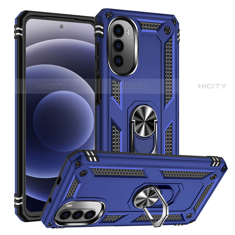 Motorola Moto G71s 5G用ハイブリットバンパーケース プラスチック アンド指輪 マグネット式 S01 モトローラ 