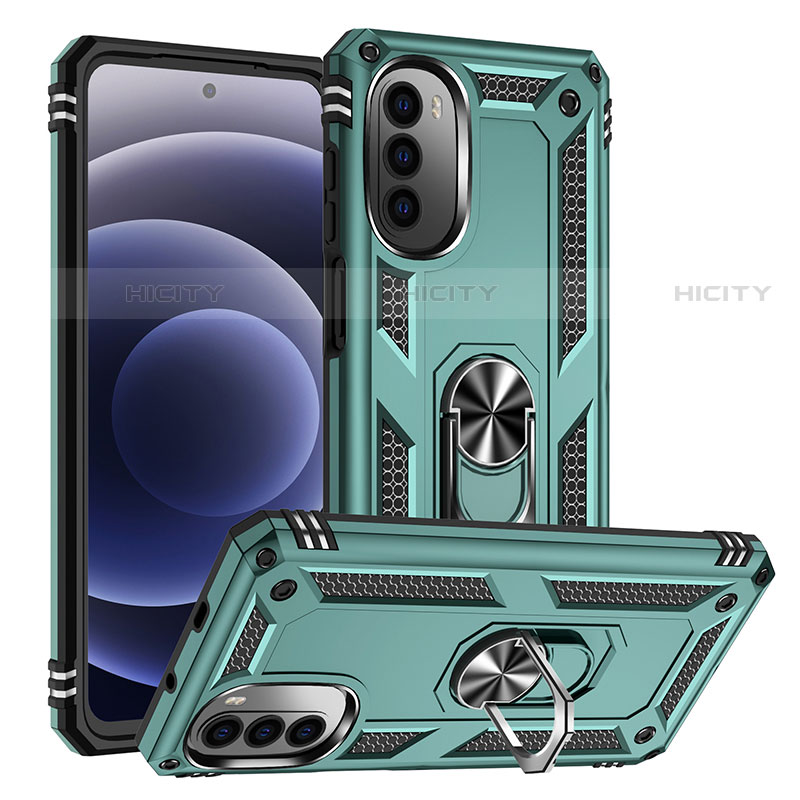 Motorola Moto G71s 5G用ハイブリットバンパーケース プラスチック アンド指輪 マグネット式 S01 モトローラ 