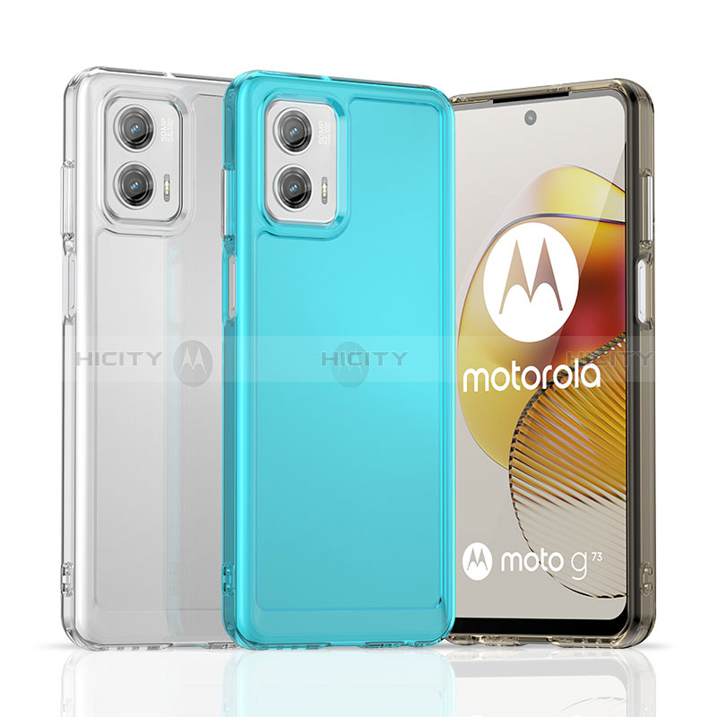 Motorola Moto G73 5G用ハイブリットバンパーケース 透明 プラスチック カバー J02S モトローラ 