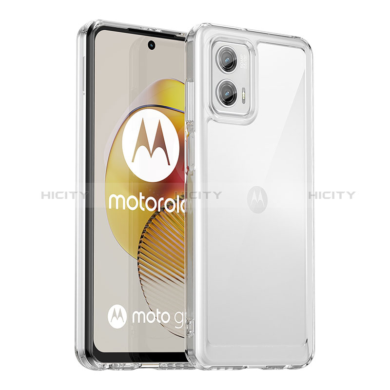 Motorola Moto G73 5G用ハイブリットバンパーケース 透明 プラスチック カバー J01S モトローラ 