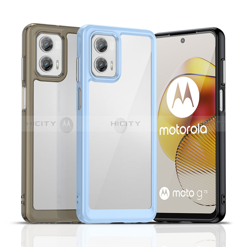 Motorola Moto G73 5G用ハイブリットバンパーケース 透明 プラスチック カバー J01S モトローラ 