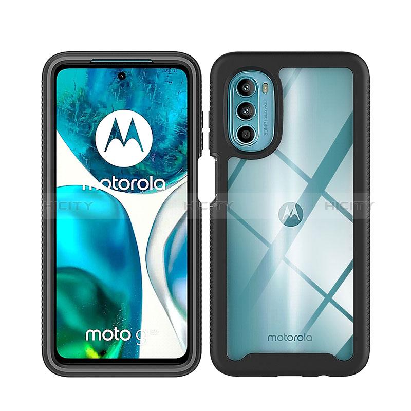 Motorola Moto G82 5G用360度 フルカバー ハイブリットバンパーケース クリア透明 プラスチック カバー ZJ3 モトローラ 