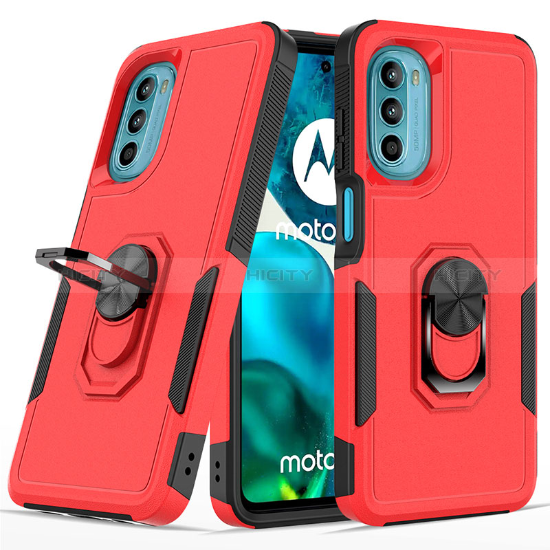 Motorola Moto G82 5G用ハイブリットバンパーケース プラスチック アンド指輪 マグネット式 MQ1 モトローラ 