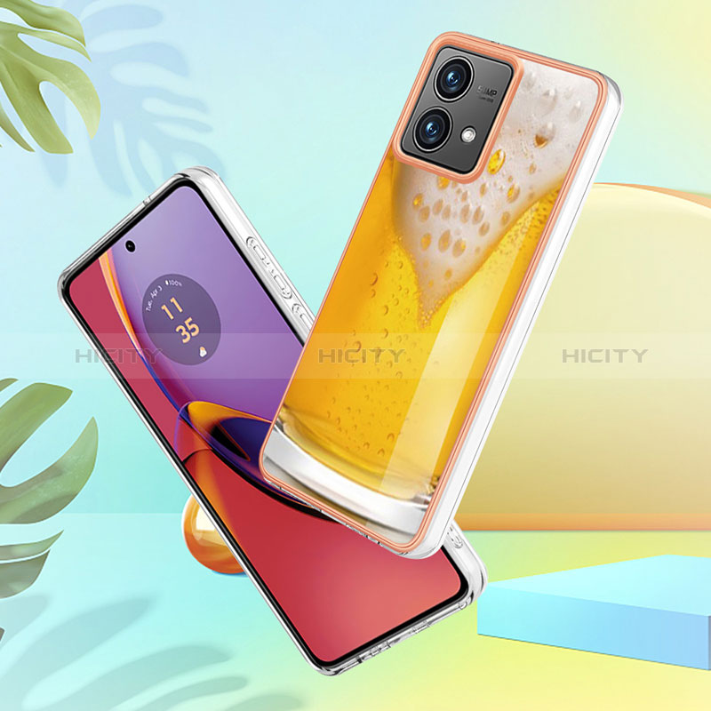 Motorola Moto G84 5G用シリコンケース ソフトタッチラバー バタフライ パターン カバー YB6 モトローラ 