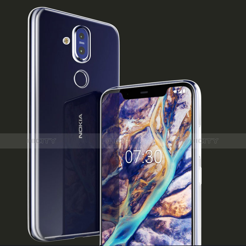 Nokia X7用極薄ソフトケース シリコンケース 耐衝撃 全面保護 クリア透明 T03 ノキア クリア