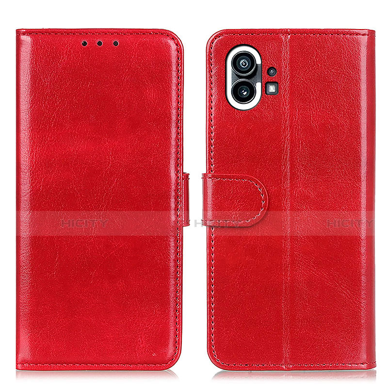 Nothing Phone 1用手帳型 レザーケース スタンド カバー M02L Nothing Phone レッド