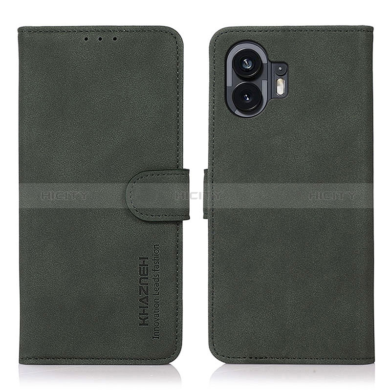 Nothing Phone 2用手帳型 レザーケース スタンド カバー D01Y Nothing Phone グリーン