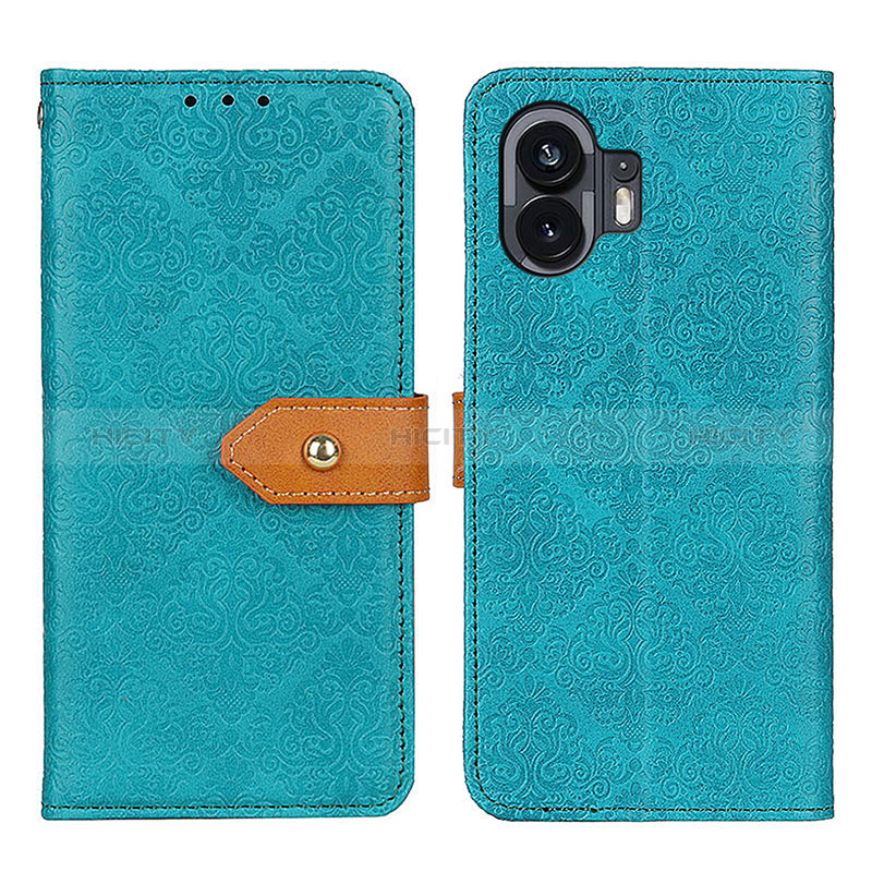 Nothing Phone 2用手帳型 レザーケース スタンド カバー K05Z Nothing Phone グリーン