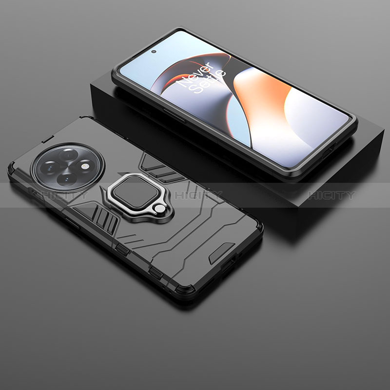 OnePlus 11R 5G用ハイブリットバンパーケース プラスチック アンド指輪 マグネット式 KC1 OnePlus ブラック