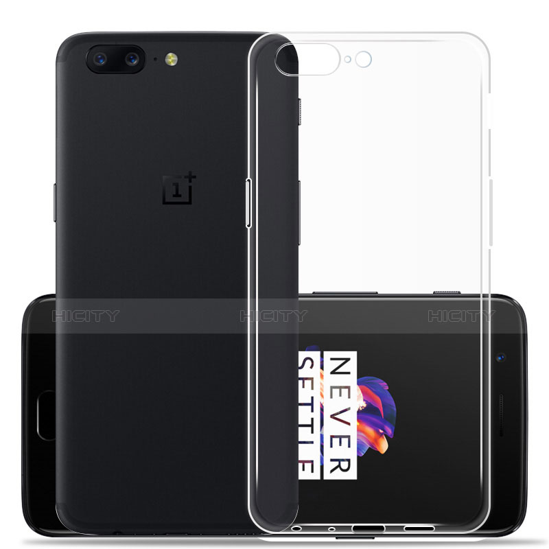 OnePlus 5用極薄ソフトケース シリコンケース 耐衝撃 全面保護 クリア透明 カバー OnePlus クリア