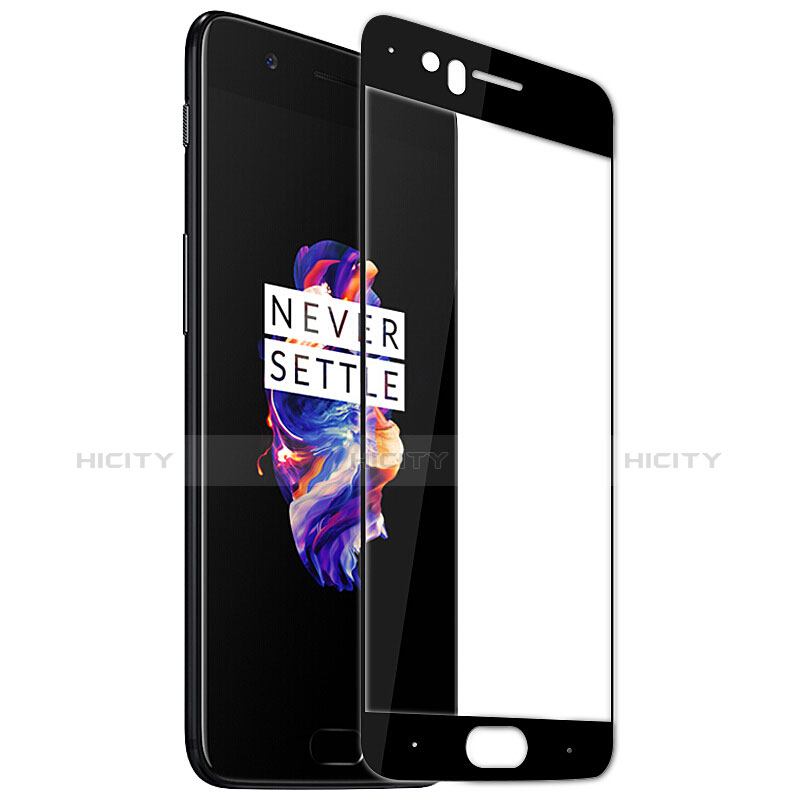 OnePlus 5用強化ガラス フル液晶保護フィルム F06 OnePlus ブラック