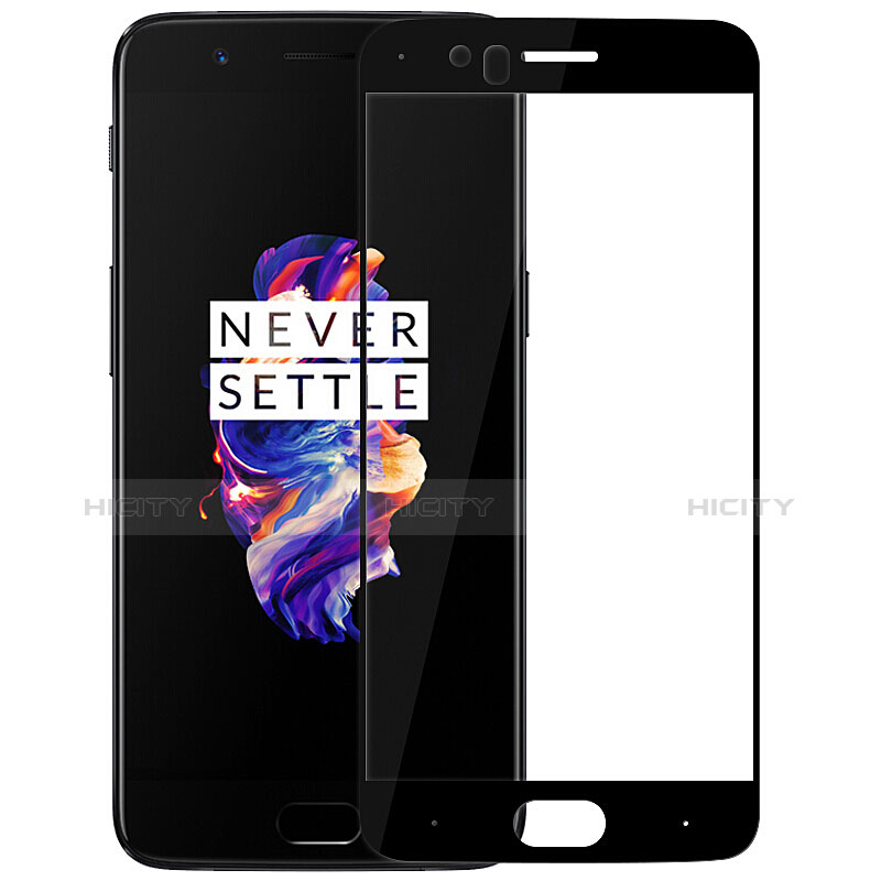 OnePlus 5用強化ガラス フル液晶保護フィルム F06 OnePlus ブラック