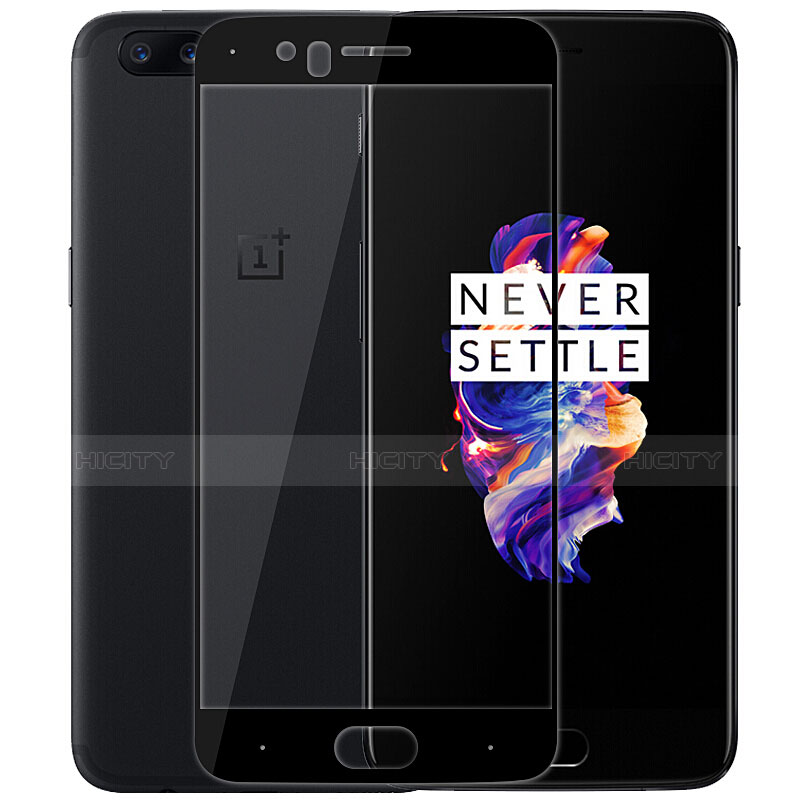 OnePlus 5用強化ガラス フル液晶保護フィルム F06 OnePlus ブラック