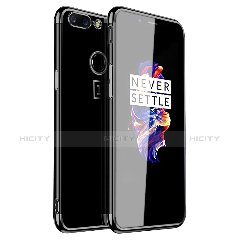 OnePlus 5T A5010用極薄ソフトケース シリコンケース 耐衝撃 全面保護 クリア透明 H01 OnePlus 