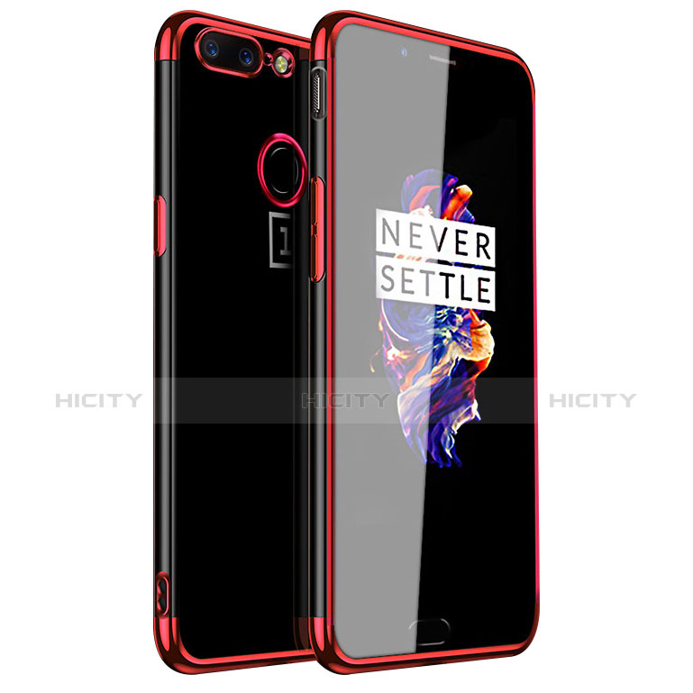 OnePlus 5T A5010用極薄ソフトケース シリコンケース 耐衝撃 全面保護 クリア透明 H01 OnePlus 