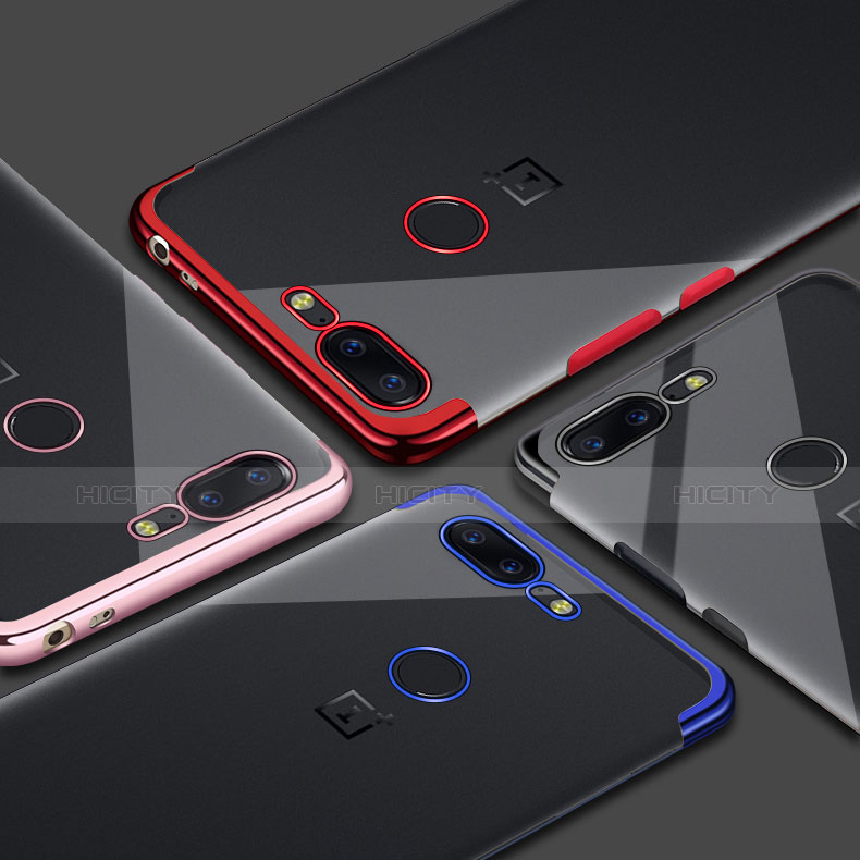 OnePlus 5T A5010用極薄ソフトケース シリコンケース 耐衝撃 全面保護 クリア透明 H01 OnePlus 