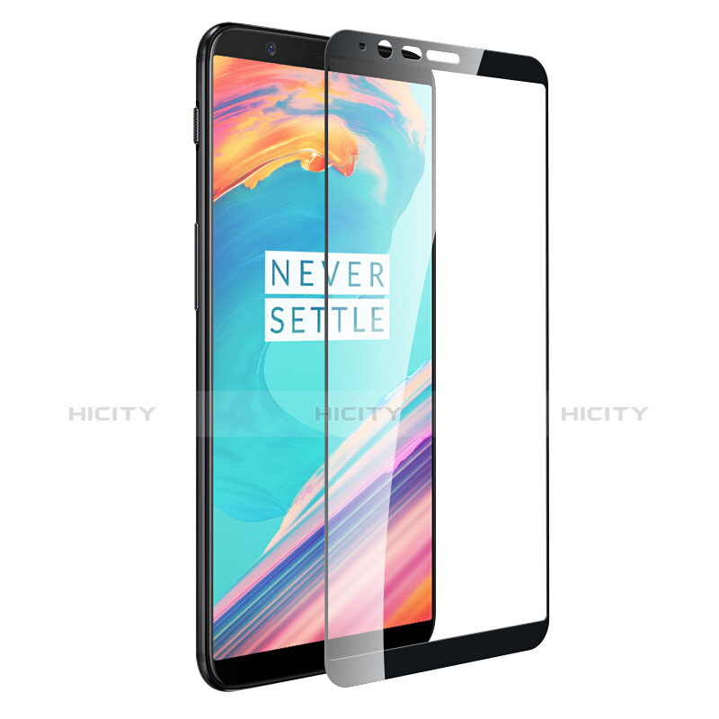 OnePlus 5T A5010用強化ガラス フル液晶保護フィルム OnePlus ブラック